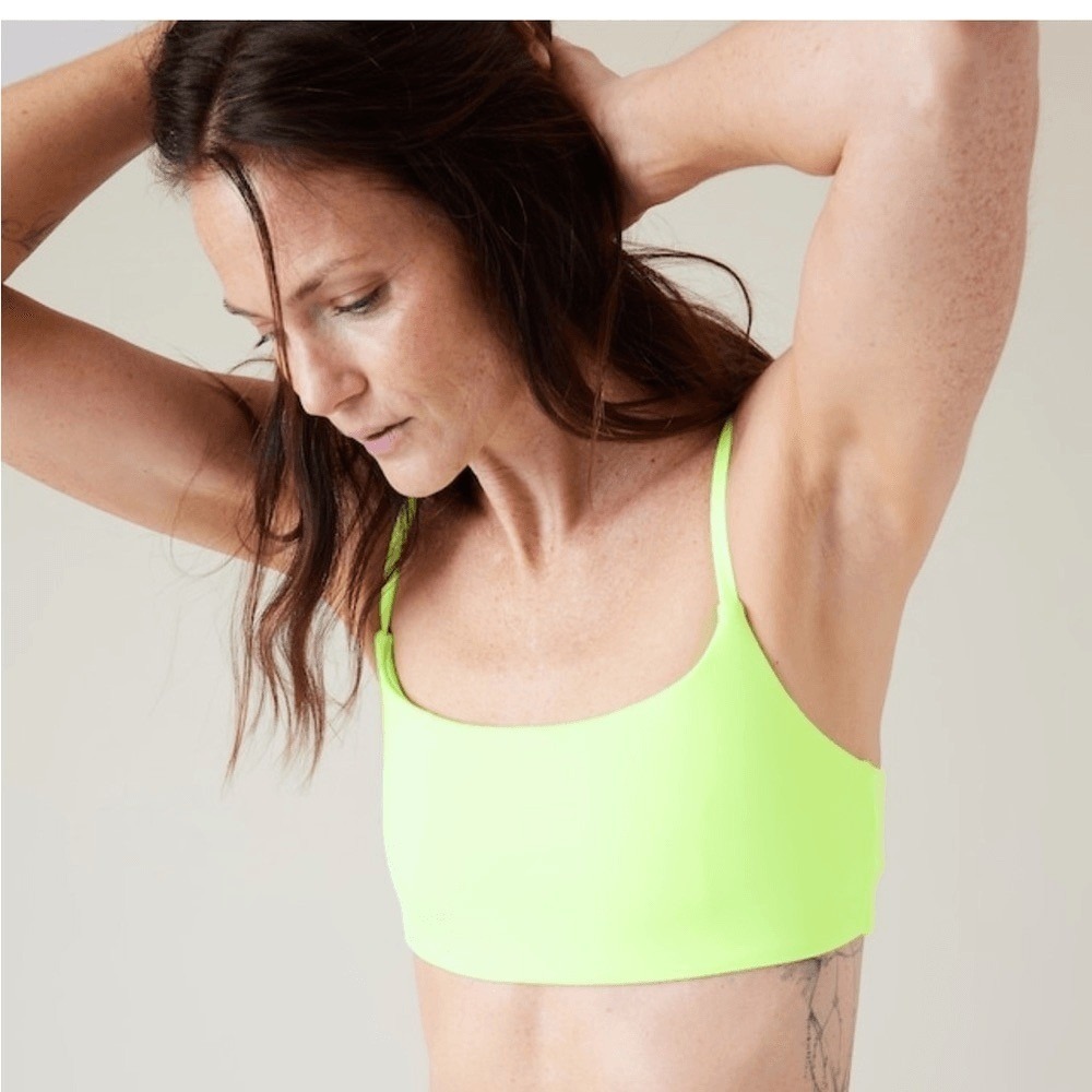 Athleta Electrix Green Scoop Bikini Top D-Dd Size Smallā